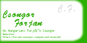 csongor forjan business card